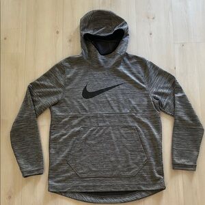 Nike Heather Gray Hoodie with Black Swoosh